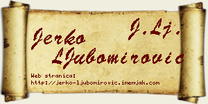 Jerko LJubomirović vizit kartica
